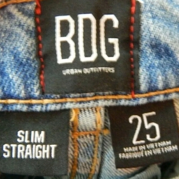 BDG High Rise Distressed Slim Straight Jeans - Picture 2 of 3